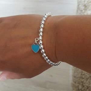 Teal Heart Bracelet